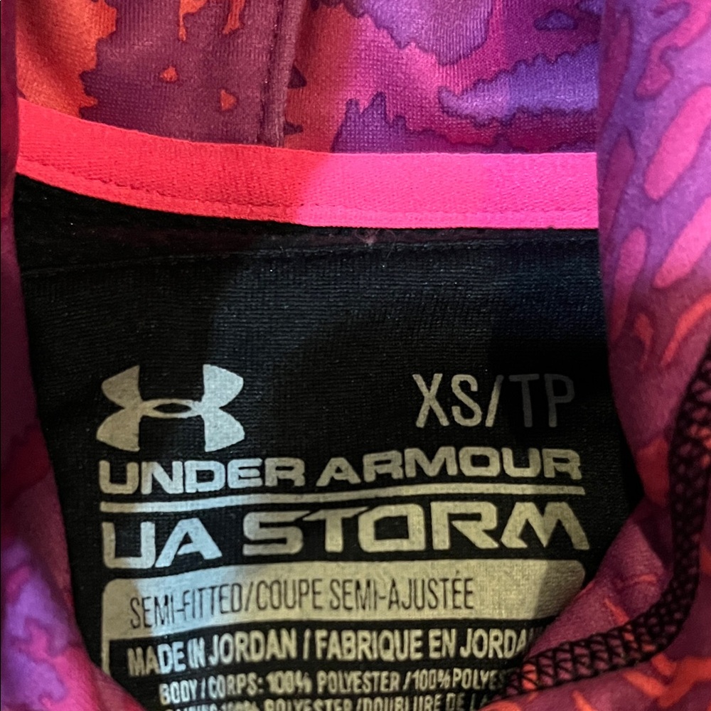 Under Armour Pink and Black UA Storm Hoodie - Picture 2 of 4